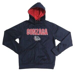 Gonzaga Bulldogs Men's Small Hoodie Blue Red Embroidered Logo Pullover NCAA